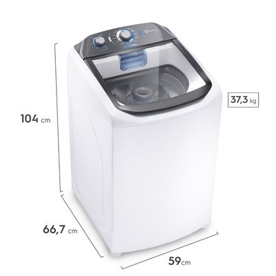 Máquina de Lavar Electrolux 13kg Branca Efficient Duplo Dispenser, Cesto Inox e Máxima Diluição (LDA13) 220V