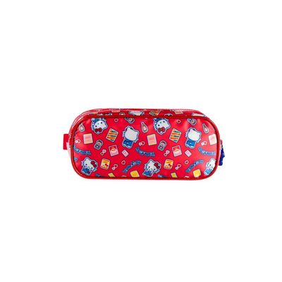 Estojo Escolar Feminino Infantil Hello Kitty Vermelho U / Vermelho