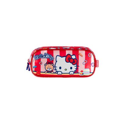 Estojo Escolar Feminino Infantil Hello Kitty Vermelho U / Vermelho