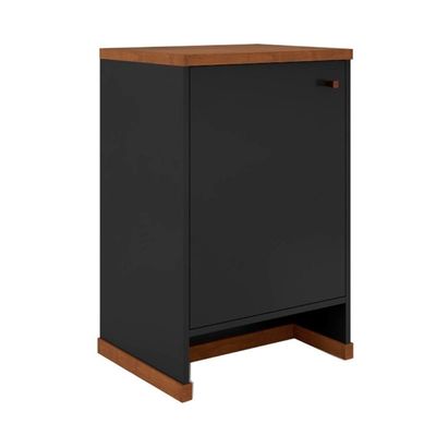 Conjunto Escritório 3 Peças - Mesa Gaveteiro E Balcão Verben - Preto/ Preto/