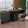 Conjunto Escritório 3 Peças - Mesa Gaveteiro E Balcão Verben - Preto/ Preto/