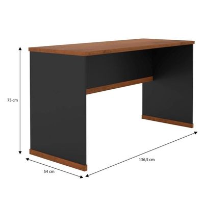 Conjunto Escritório 2 Peças - Mesa E Gaveteiro Verbena Viano - Preto/ Preto/