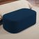 Kit 02 Puffs Decorativos Orgânicos Para Living Quarto 100cm Doha W01 Suede Azul Marinho - Lyam Decor