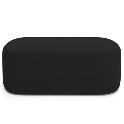 Puff Decorativo Orgânico Para Living Quarto 100cm Doha W01 Suede Preto - Lyam Decor