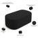 Puff Decorativo Orgânico Para Living Quarto 100cm Doha W01 Suede Preto - Lyam Decor