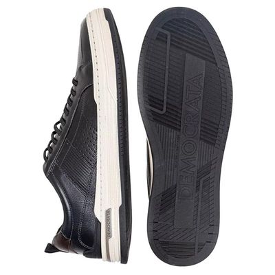 Kit Sapatênis Democrata Denim Mike Masculino + Cinto 38 / Preto