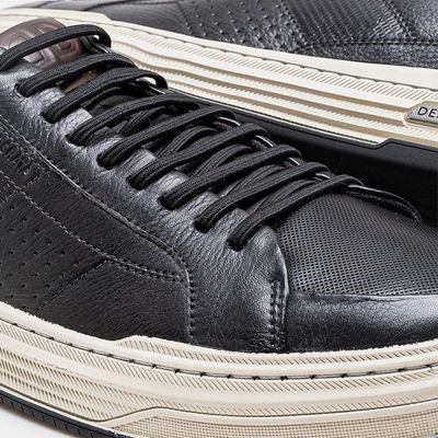 Kit Sapatênis Democrata Denim Mike Masculino + Cinto 40 / Preto