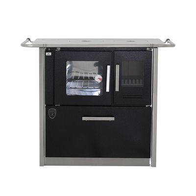 Fogão A Lenha Eclipse Esquerdo Preto Chapa Aluminio N2