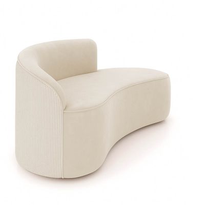 Sofá 3 Lugares Orgânico 180 cm Morgan Cotelê Ext/Veludo D03 - D'Rossi Menta
