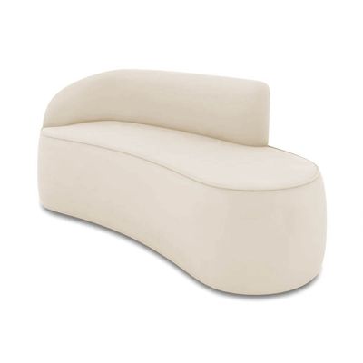 Sofá 3 Lugares Orgânico 180 cm Morgan Cotelê Ext/Veludo D03 - D'Rossi Menta