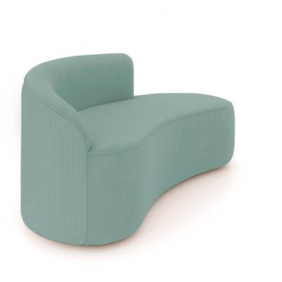 Sofá 3 Lugares Orgânico 180 cm Morgan Cotelê Ext/Veludo D03 - D'Rossi Menta