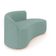 Sofá 3 Lugares Orgânico 180 cm Morgan Cotelê Ext/Veludo D03 - D'Rossi Menta
