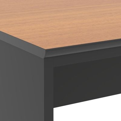 Conjunto De Escritório 5 Peças Tech Office 3 Mesas E 2 Apara - Preto E Cedro Preto E Cedro
