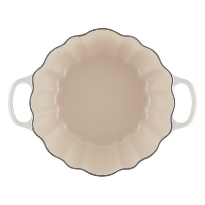 PANELA ABÓBORA LE CREUSET REDONDA EM FERRO FUNDIDO 24CM MERINGUE 21238247164430