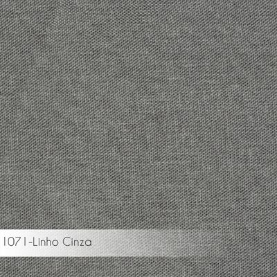 Kit 4 Cadeiras de Jantar Decorativa Base Aço Preto Luigi Linho Cinza - Gran Belo