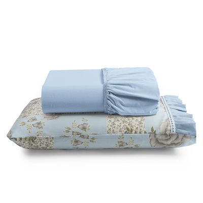 Kit Jogo de Cama Lençol Solteiro Minuano 2 Peças com 4 Unidades - 100% Algodão