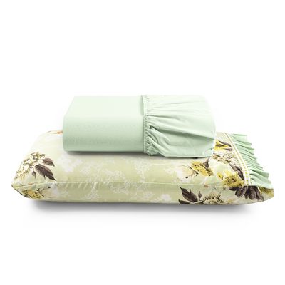 Kit Jogo de Cama Lençol Solteiro Minuano 2 Peças com 4 Unidades - 100% Algodão