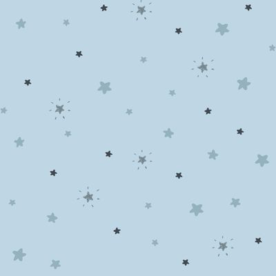 Papel de Parede Fofura Baby Estrelas Azul e Cinza FF4040