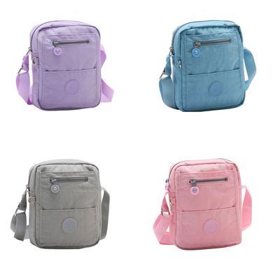 Bolsa Transversal Feminina Crinkle Nylon Chenson 8732238 Cinza