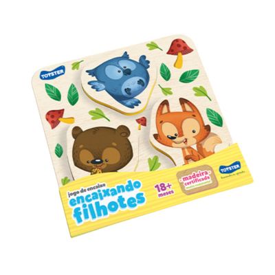 Jogo Encaixando Filhotes da Floresta - Toyster