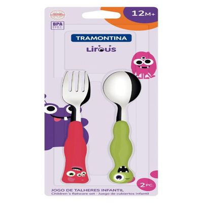 Jogo De Talheres 2 Pcs Lirous Colorido Tramontina
