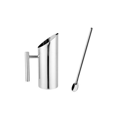 Jarra de Suco 1L e Colher Bailarina Aço Inox Bar Bebidas