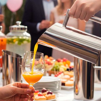 Jarra de Suco 1L e Colher Bailarina Aço Inox Bar Bebidas