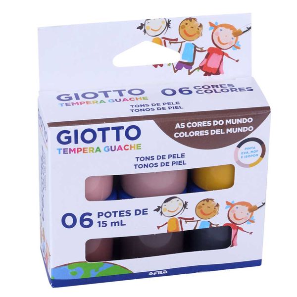 Tinta Guache Giotto Tons de Pele Com 6 unidades de 15ml Fila Canson