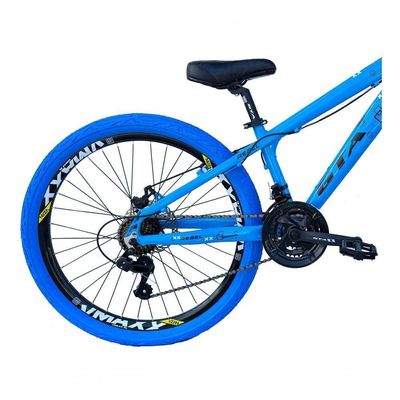 Bicicleta Aro 26 Gta Rebel Freeride Downhill 21v Rodas Vmaxx Dh Freio A Disco Pneu Flame Azul