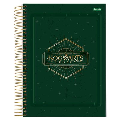 Caderno Universitário de Capa Dura Hogwarts Legacy 1 Matéria Com 80 Folhas Jandaia - Item Sortido
