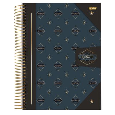 Caderno Universitário de Capa Dura Hogwarts Legacy 1 Matéria Com 80 Folhas Jandaia - Item Sortido