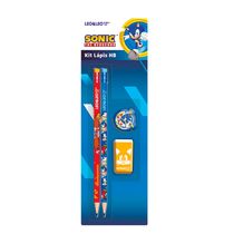 Kit Lapis Grafite HB Sonic Com 2 Lapis, 1 Borracha e 1 Apontador Leonora