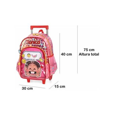 Mochila De Rodinhas Pink Monica Maxlog Ic39726mn0310un