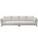 Sofá 3 Lugares Sala de Estar Living 250cm Pés Industrial Evan D06 Veludo Bege - Lyam Decor