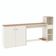 Conjunto De Escritório 3 Peças Tech Office Mesa Armário E Ap - Off White E Cedro Off White E Cedro