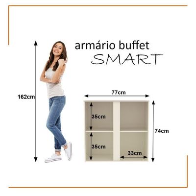 Conjunto De Escritório 4 Peças Tech Office 2 Mesas E 2 Apara - Off White E Cedro Off White E Cedro