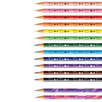 Lápis De Cor Redondo 12+2 Cores Faber-castell Unicórnio