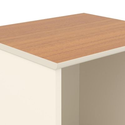 Conjunto De Escritório Tech 4 Livreiro E 5 Mesas 90cm - Vian - Off White E Cedro Off White E Cedro