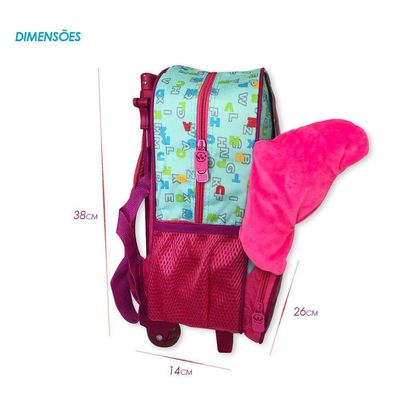 Mochila Infantil Escolar Borboleta Ou Cachorro Rodinha Tema:borboleta