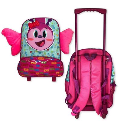 Mochila Infantil Escolar Borboleta Ou Cachorro Rodinha Tema:borboleta