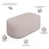 Kit 02 Puffs Decorativos Orgânicos Para Living Quarto 100cm Doha W01 Linho Bege - Lyam Decor