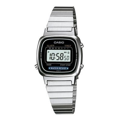 Relógio Casio Feminino Ref:La670wa-1df Vintage Prateado