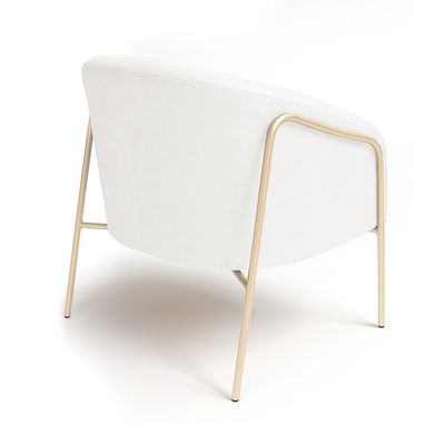 Poltrona Sala Industrial Alta Champanhe Stella Sintético PU Branco D03 - D'Rossi