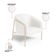 Poltrona Sala Industrial Alta Champanhe Stella Sintético PU Branco D03 - D'Rossi