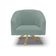 Poltrona Decorativa Kit 2 Stella Base de Madeira Giratória MA30 Veludo Cotelê Menta D03 - D'Rossi
