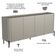 Aparador Buffet Para Sala de Jantar 4 Portas Pés Industrial Preto Naim I03 Grigio - Lyam Decor
