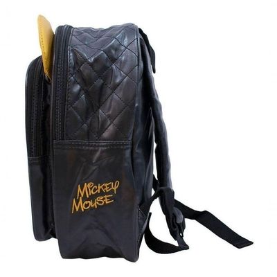 Mochila Preta Orelhas Mickey 26x30x10cm - Disney