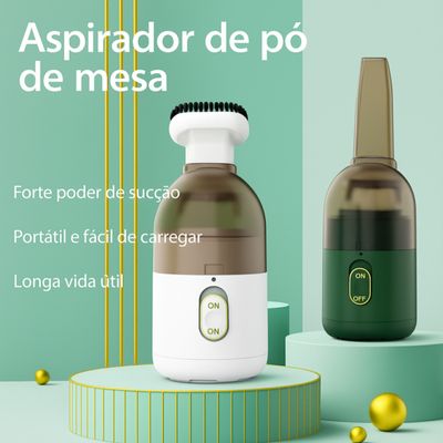 Mini Aspirador de Pó Portátil sem Fio Elétrico Automático Para limpeza Carro Escritório PC cantos difíceis USB