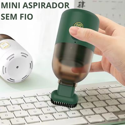 Mini Aspirador de Pó Portátil sem Fio Elétrico Automático Para limpeza Carro Escritório PC cantos difíceis USB