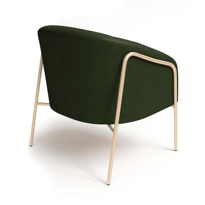 Poltrona Sala Industrial Alta Champanhe Stella Sintético PU Verde D03 - D'Rossi